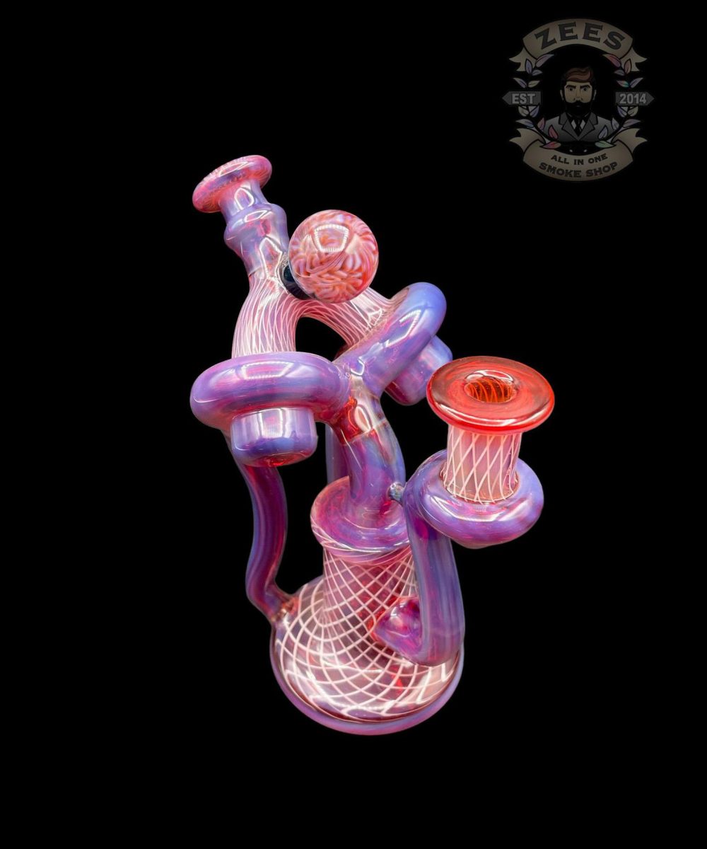 ET GLASS: PLUM CRAZY RETTICELLO DUAL UPTAKE RECYCLER