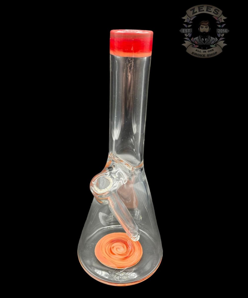 Alternative view of NES GLASS: 7" TANGY RED REVERSAL PULL TUBE #16