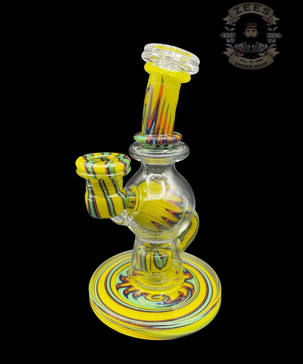 Alternative view of SLATE GLASS: FULLY WORKED LEMON DROP WIG WAG BALL RIG #5