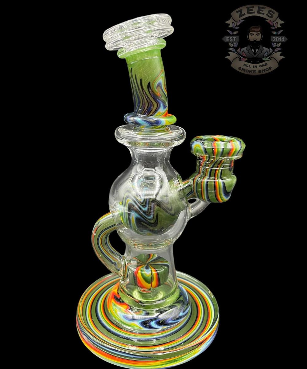 SLATE GLASS: FULLY WORKED FOREST GREEN WIG WAG BALL RIG #3