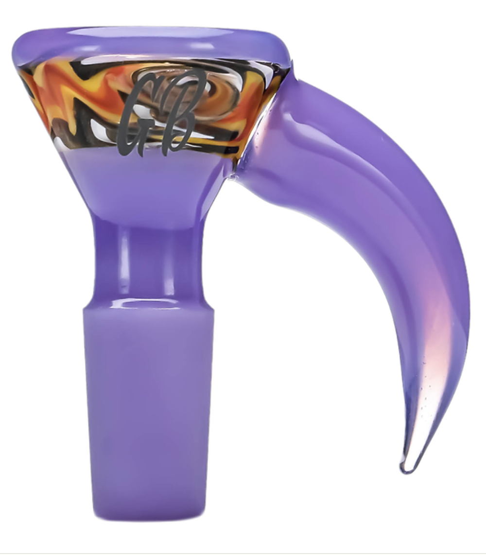 Alternative view of GREEN BEAR GLASS: WIG WAG SECTION HORN FLOWER SLIDE