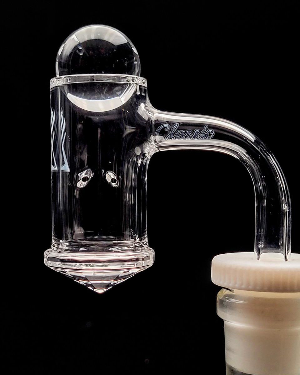 VICTORY GLASS WORKS: CLASSIC 25MM FACETED DISH AUTOSPINNER BANGER