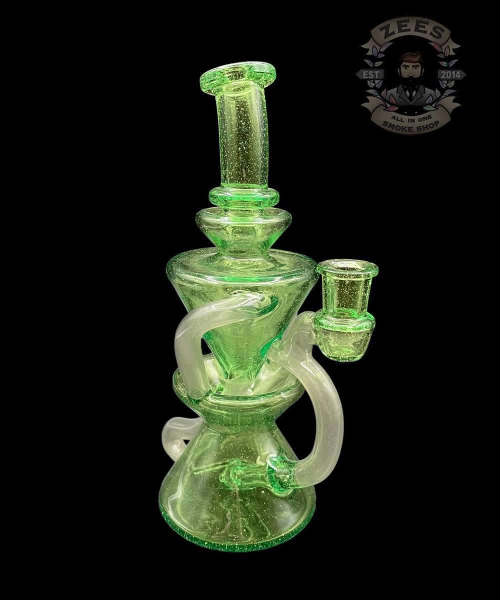 CAPTNCRONIC GLASS: EMERALD GREEN DUAL UPTAKE RECYCLER