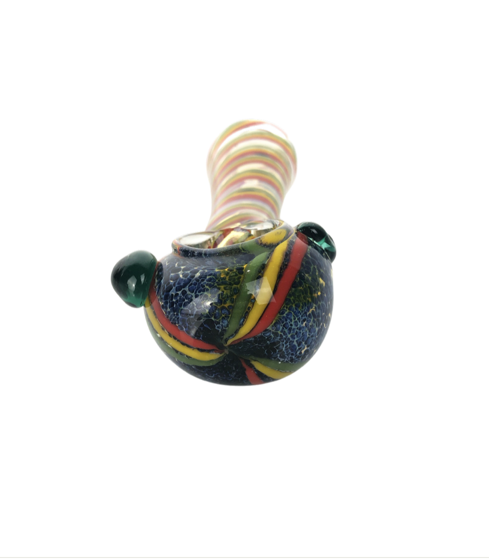 Alternative view of SSP-25 5" THICK RASTA SPIRAL HAND PIPE