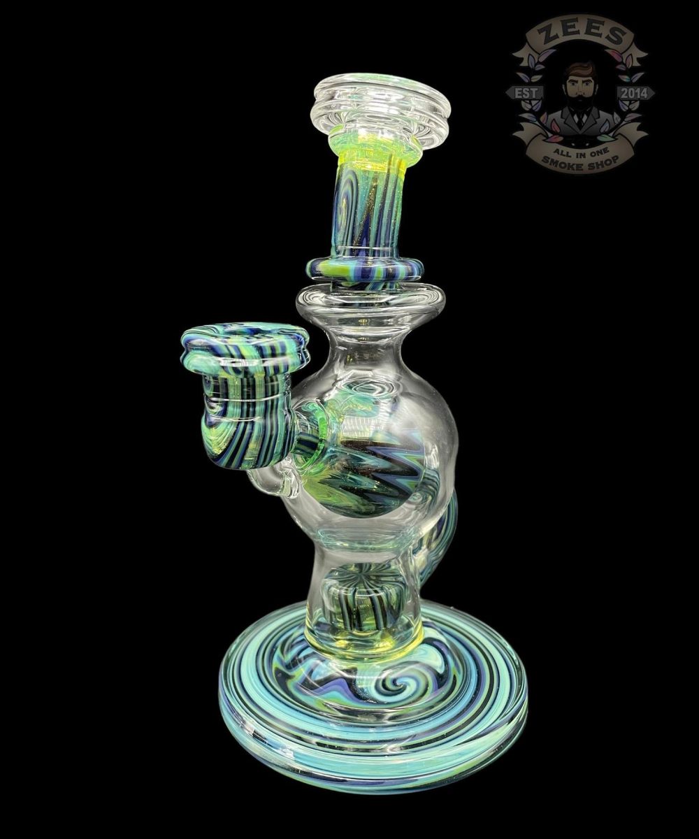 Alternative view of SLATE GLASS: FULLY WORKED MINT SLYME WIG WAG BALL RIG #4
