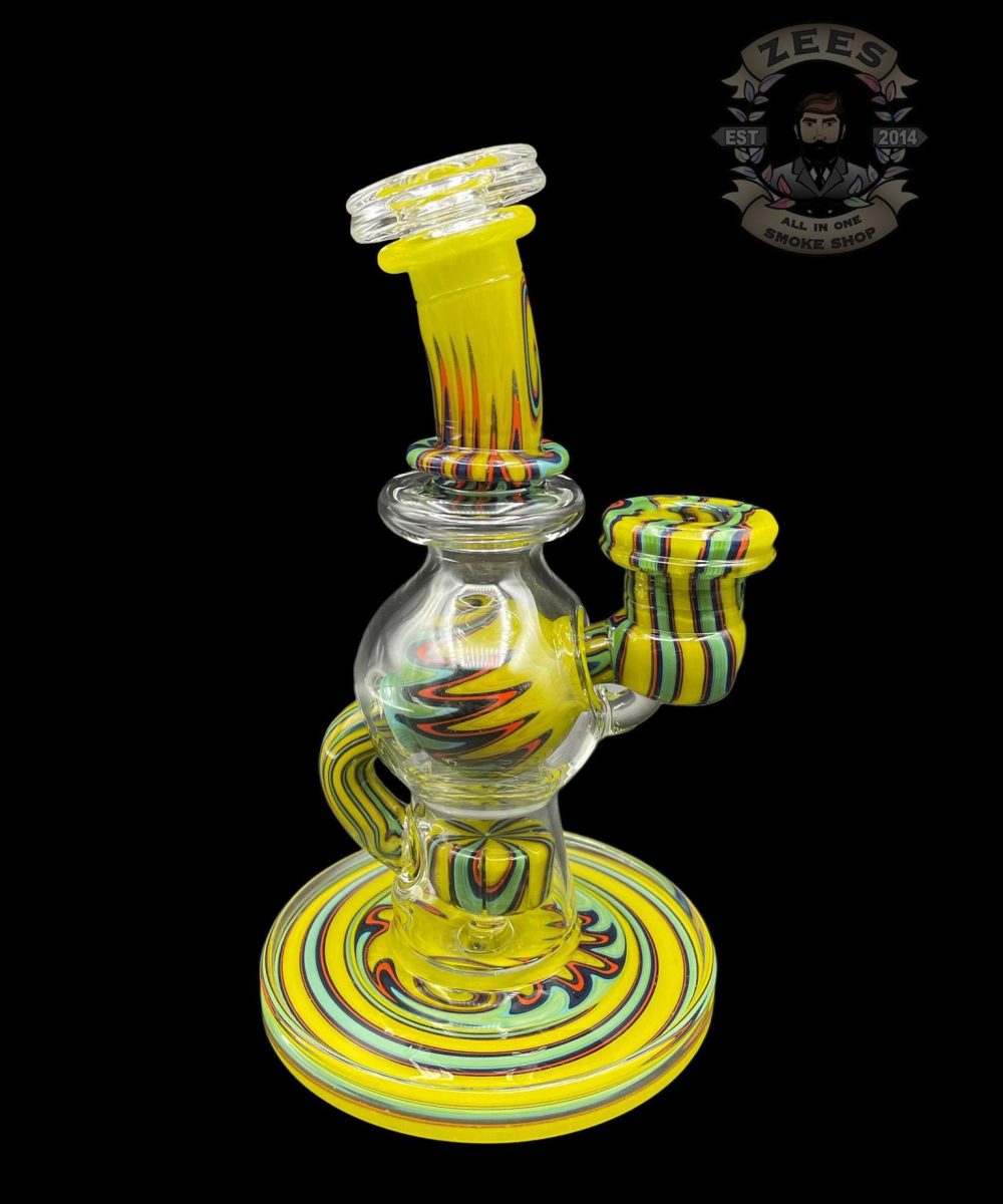 SLATE GLASS: FULLY WORKED LEMON DROP WIG WAG BALL RIG #5
