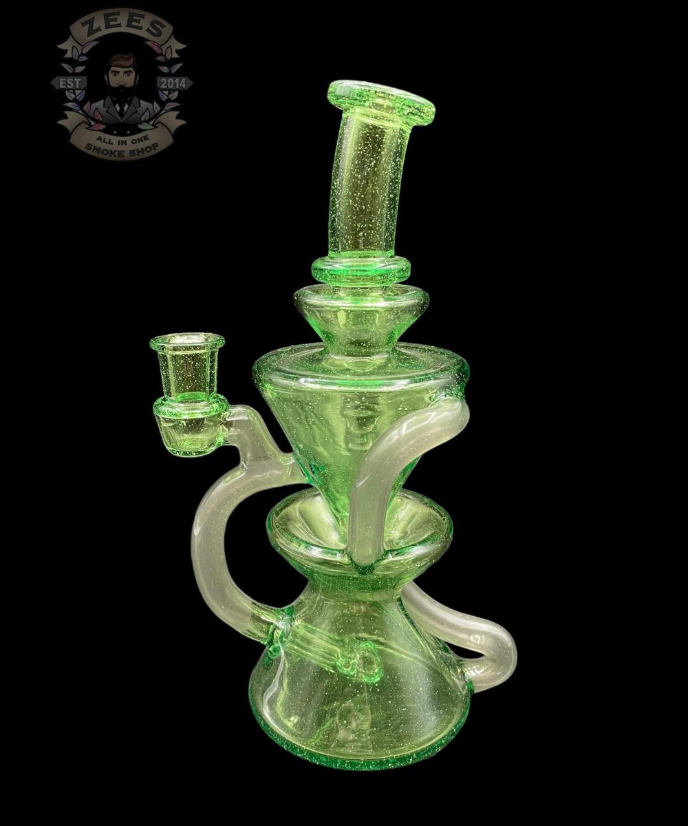 Alternative view of CAPTNCRONIC GLASS: EMERALD GREEN DUAL UPTAKE RECYCLER