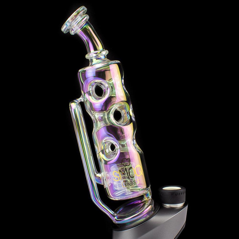 SMOQ GLASS: RAINBOW FUMED PUFFCO PEAK ATTACHMENT