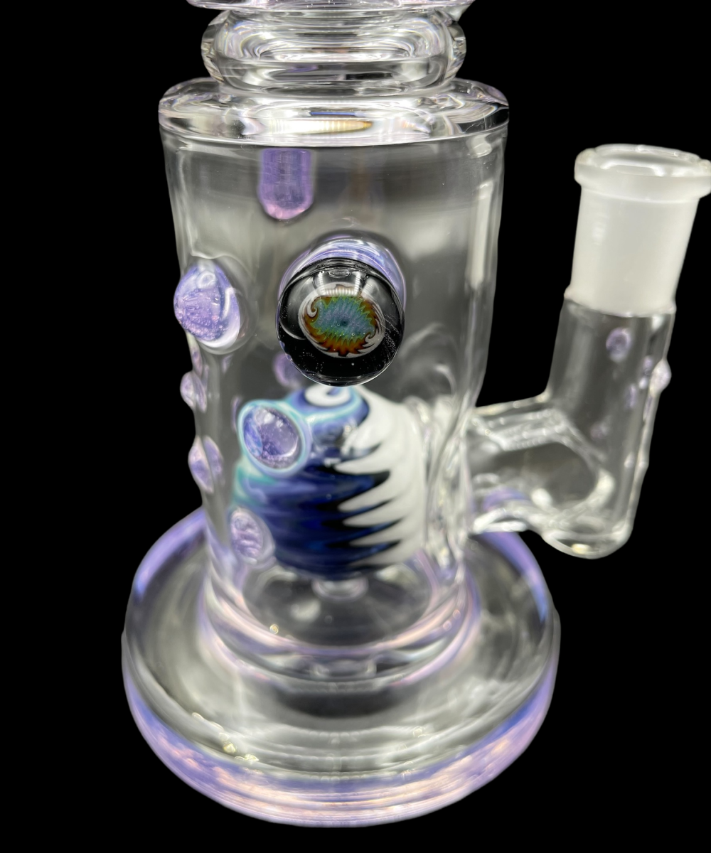 Alternative view of HUBBARD GLASS: FACETED BANGER HANGER PURPLE LOLLIPOP