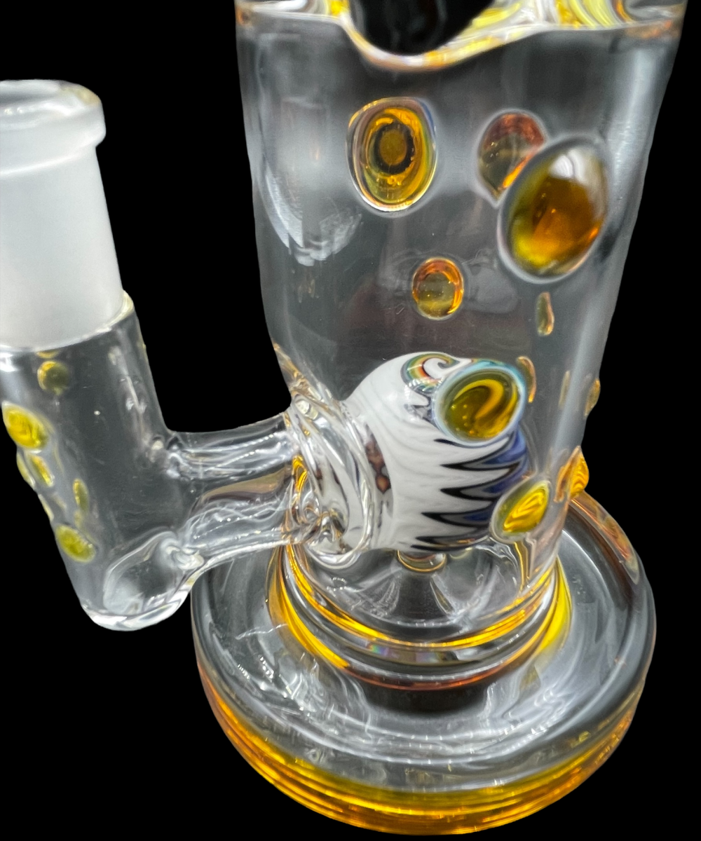 Alternative view of HUBBARD GLASS: FACETED BANGER HANGER LEMON DROP