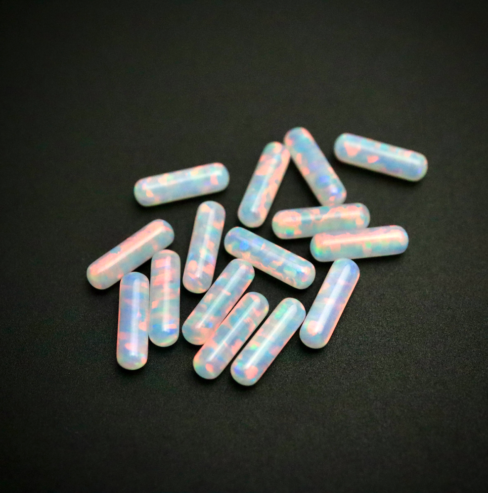 Alternative view of RUBY PEARL CO: MINI OPAL PILLARS (3X10MM) 1PC