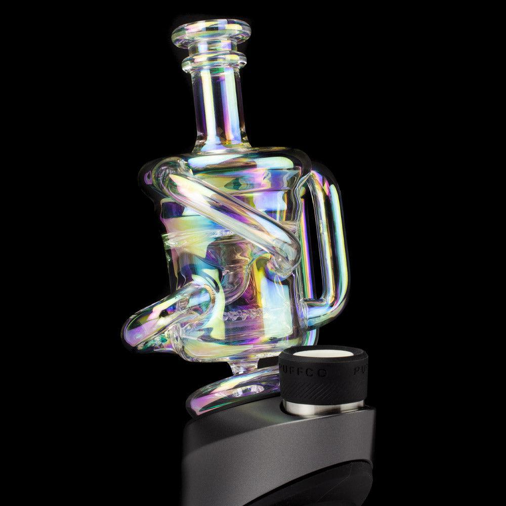 Alternative view of SMOQ GLASS: RAINBOW PLATED PUFFCO PEAK ATTACHMENT