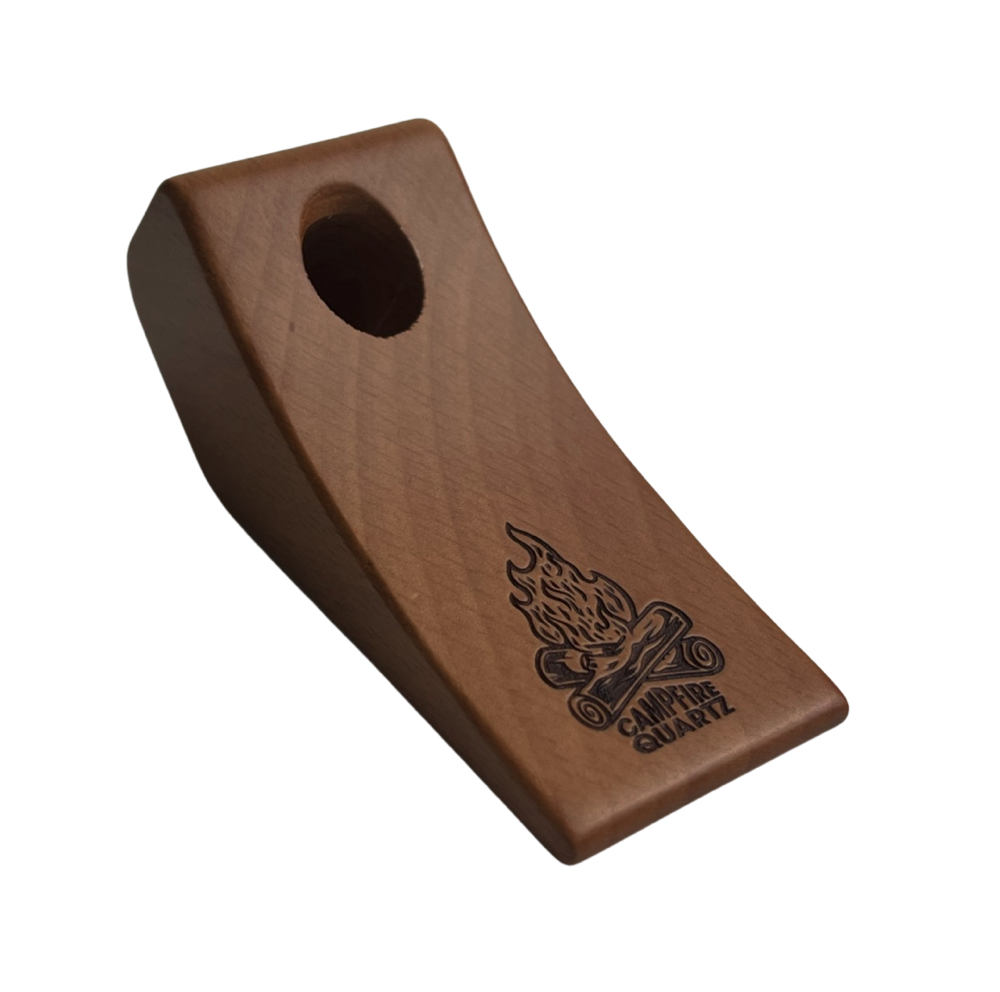 Alternative view of CAMPFIRE QUARTZ: WOODEN DISPLAY STAND