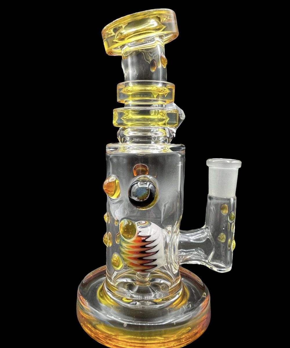 HUBBARD GLASS: FACETED BANGER HANGER LEMON DROP