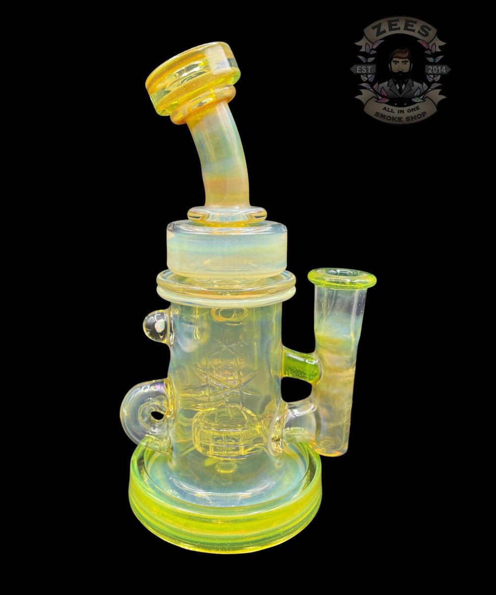 BRONX GLASS: CFL SILVER FUMED ENCASED OPAL INCYCLER #1
