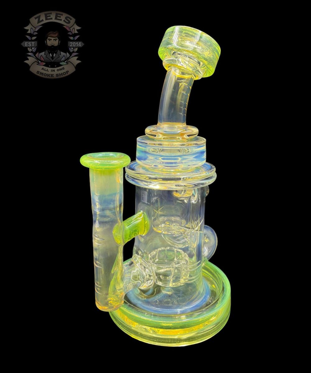Alternative view of BRONX GLASS: CFL SILVER FUMED ENCASED OPAL INCYCLER #2