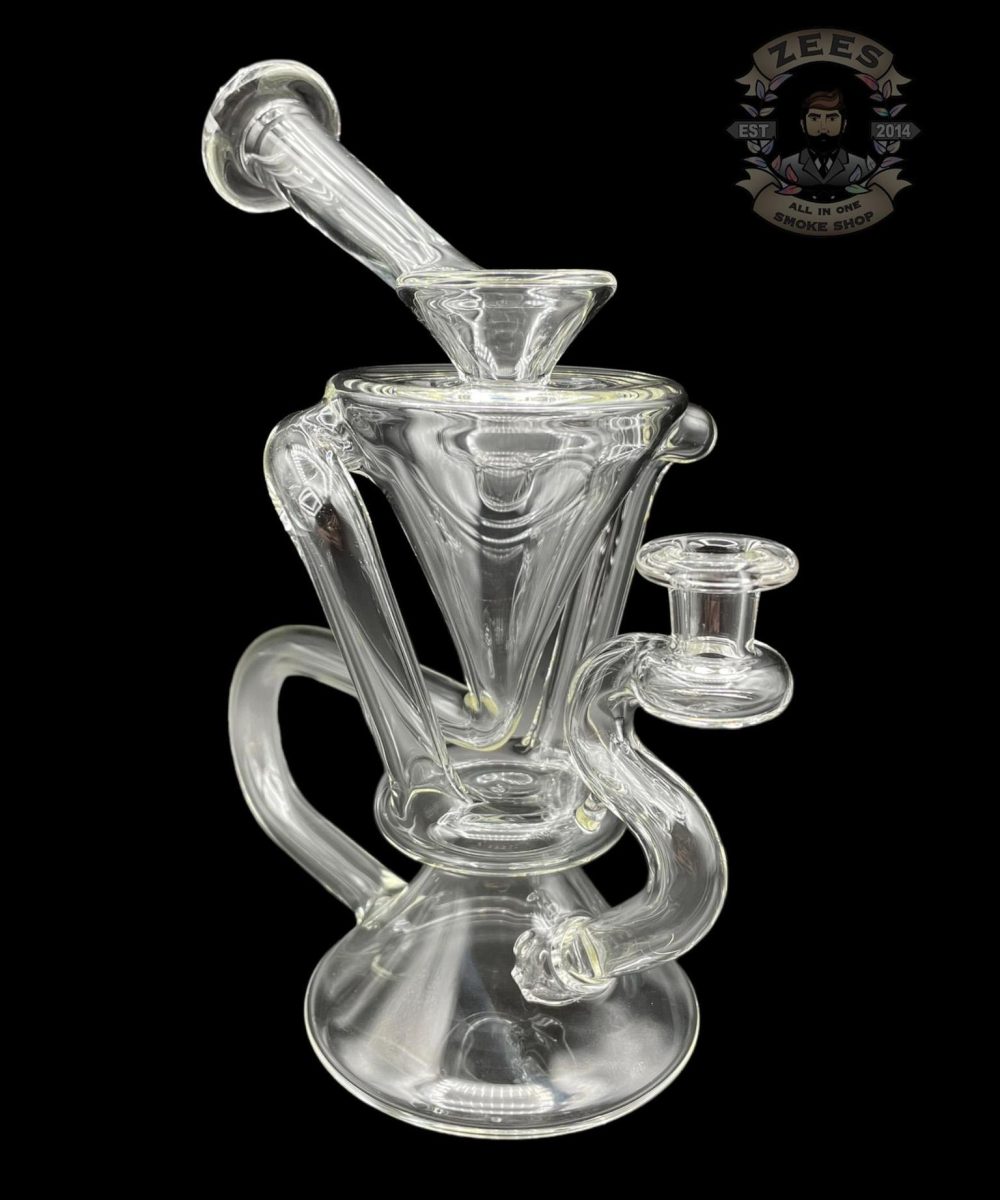 MCGREW GLASS: CLEAR DUAL UPTAKE FLOATER RECYCLER