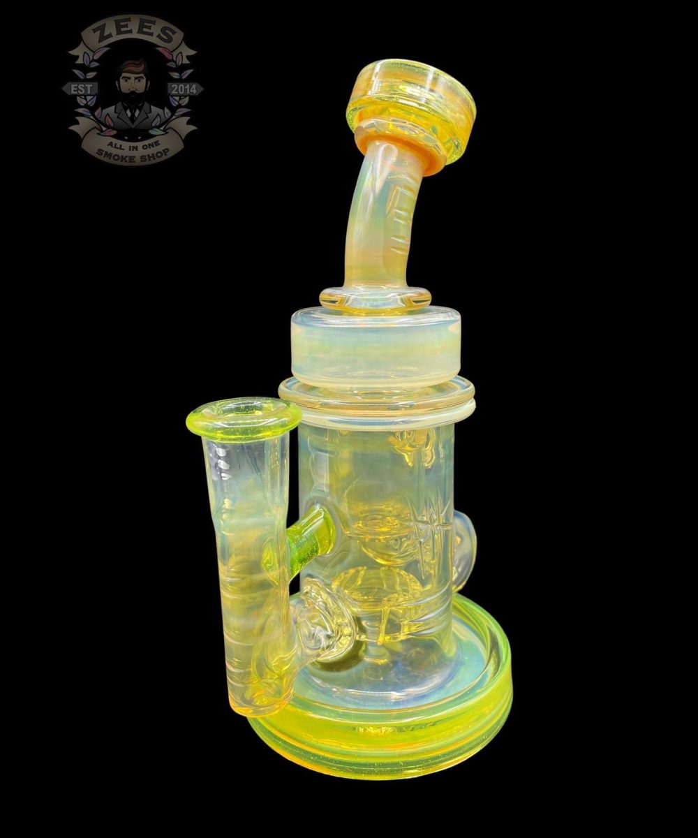 Alternative view of BRONX GLASS: CFL SILVER FUMED ENCASED OPAL INCYCLER #1