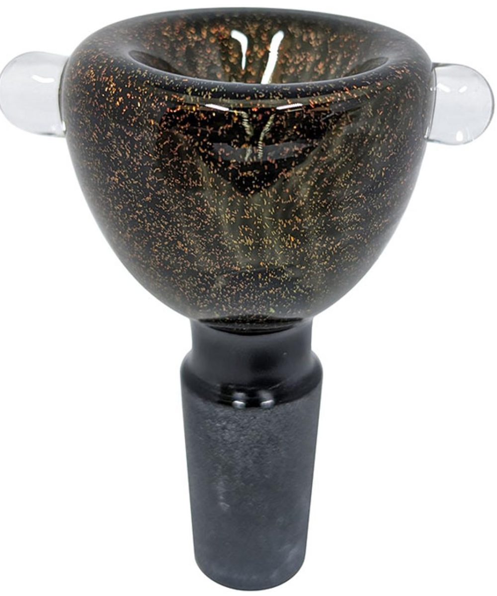 14MM FULL DICHRO BLACK TUBE FLOWER SLIDE