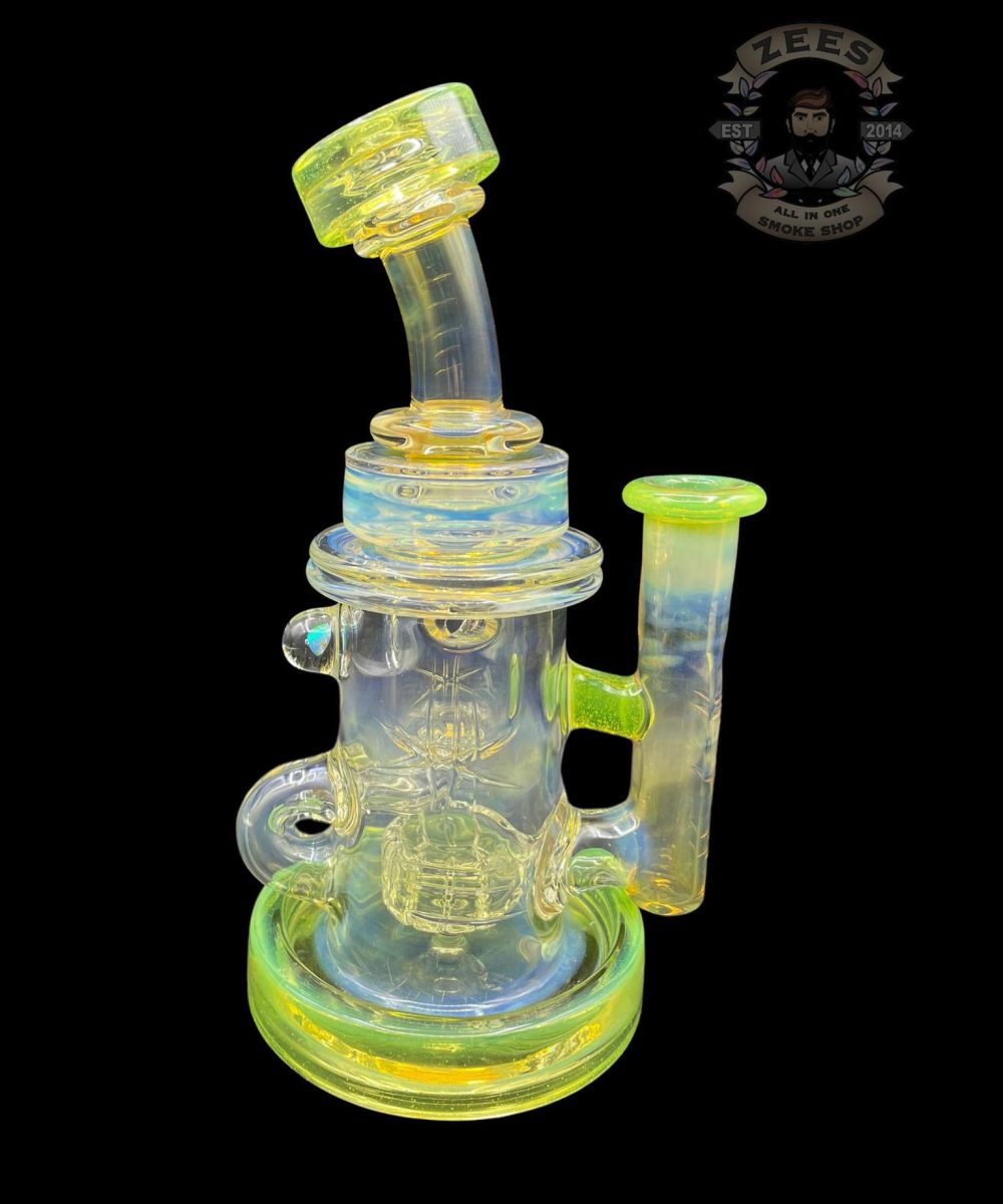 BRONX GLASS: CFL SILVER FUMED ENCASED OPAL INCYCLER #2