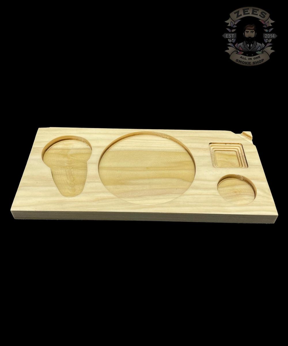 CARVED POURS: WOODEN DAB RITE XL DAB STATION