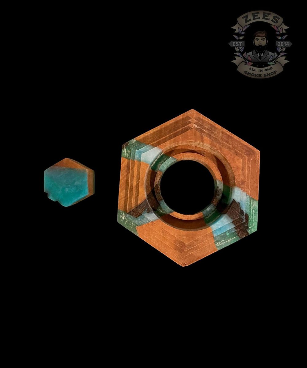 Alternative view of CARVED POURS: RESIN WOOD BLAZER BIG SHOT BASE AND KNOB SET