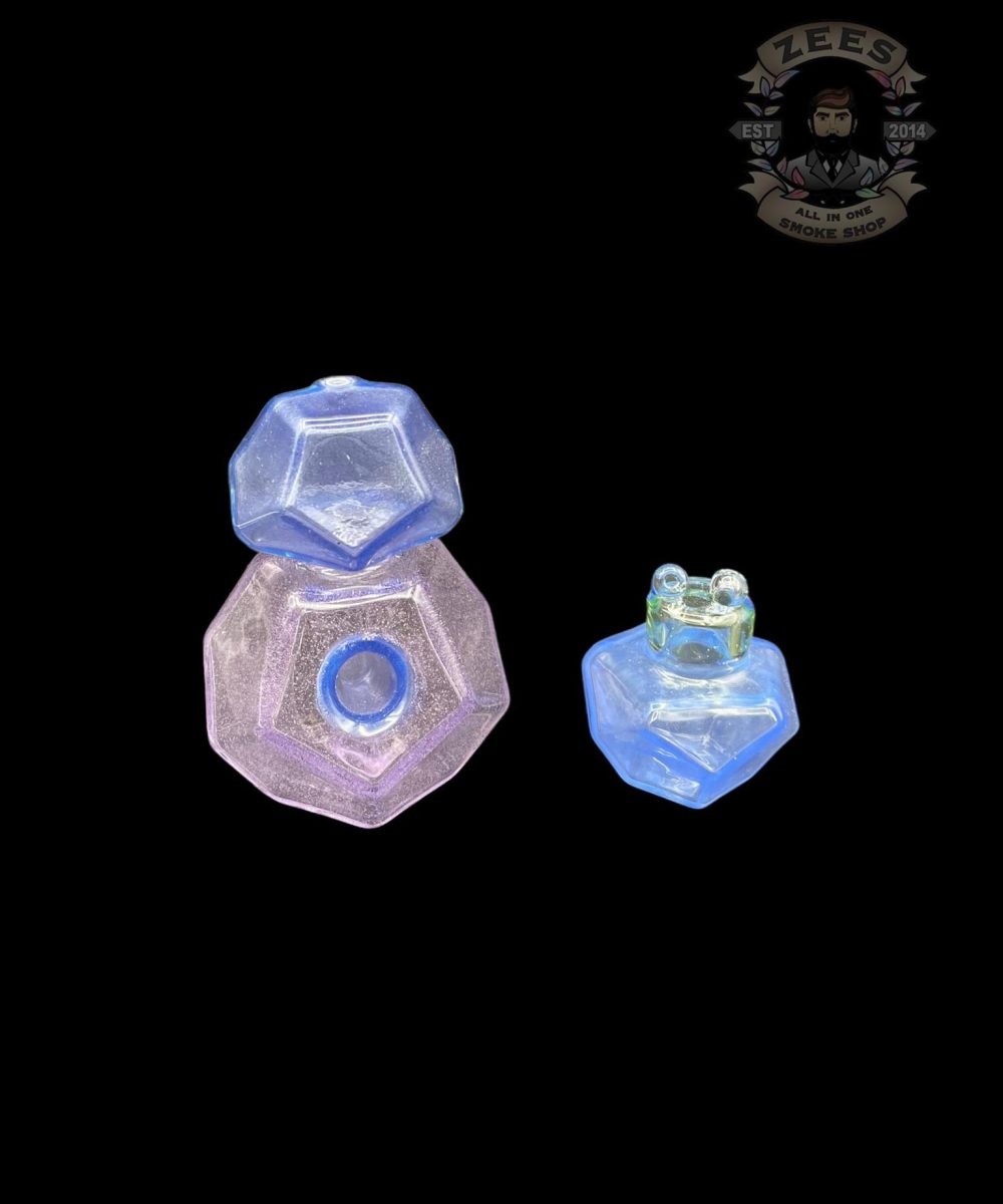 KUHNS GLASS: PINK AND PURPLE GEO TRAVELER