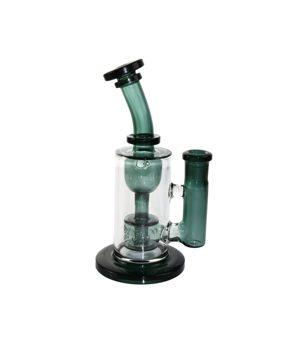 FATBOY GLASS: TEAL MINI TAURUS SEED INCYCLER RIG