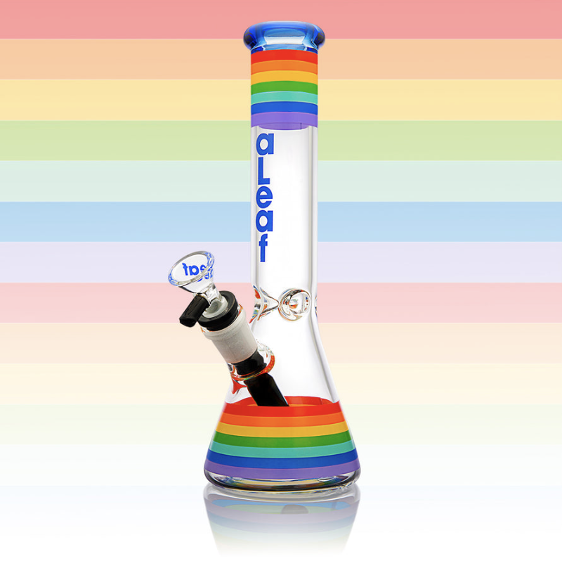 ALEAF GLASS: 10" PRIDE COLLECTION BEAKER WATER PIPE