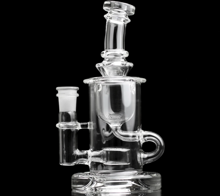IRIDESCENT GLASS: 7.5" CLEAR SEED OF LIFE KLEIN INCYCLER