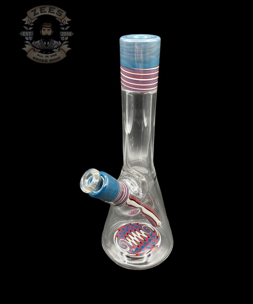 Alternative view of NES GLASS: 7" TEAL BARBERSHOP WIG WAG PULL TUBE #18