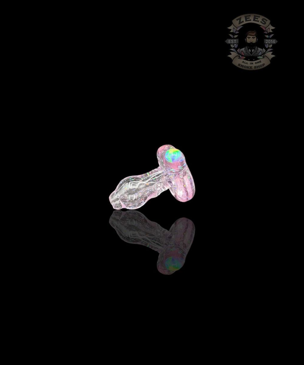 COOPERS GLASS: GLORYHOLE OPAL CHIP PUFFCO PROXY BALL CAP