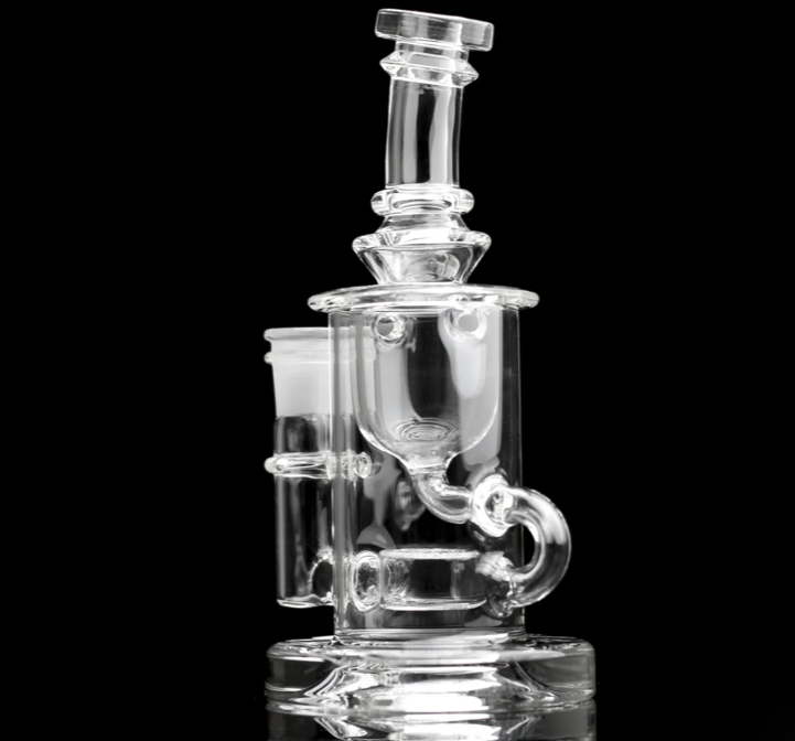 Alternative view of IRIDESCENT GLASS: 7.5" CLEAR SEED OF LIFE KLEIN INCYCLER