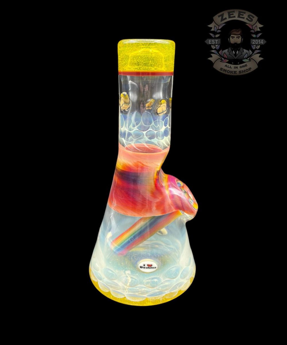 NES GLASS: 5" NSFW RED FOLD FUME MICRO TUBE #9