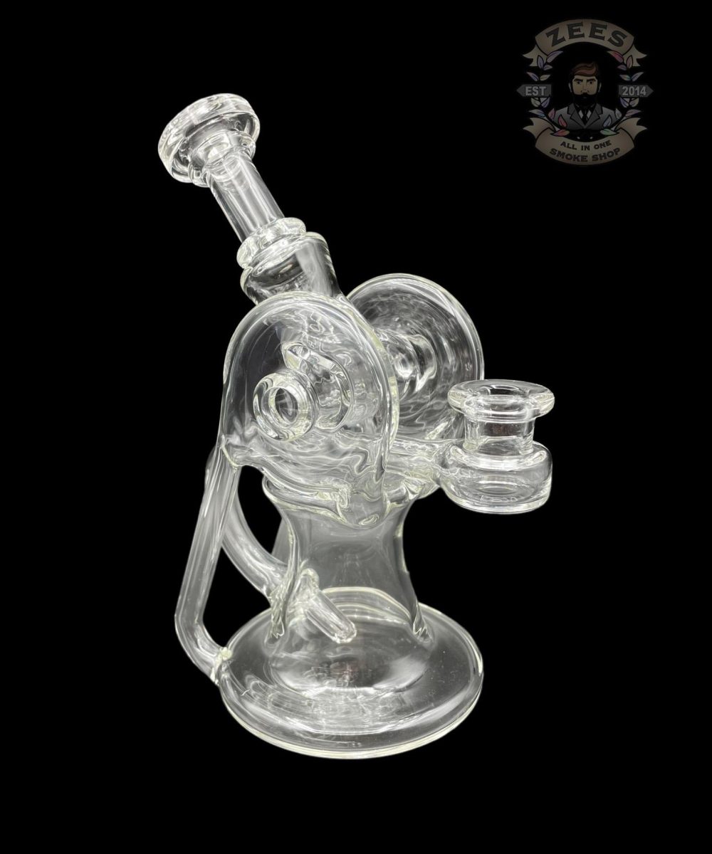 ERY GLASS: CLEAR STRAIGHT DUAL UPTAKE RECYCLER