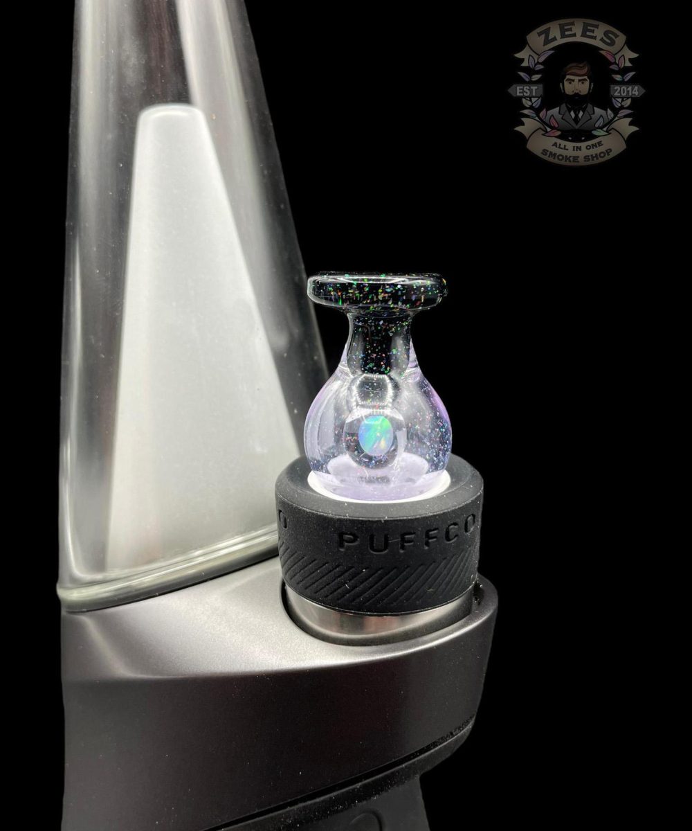 SOUP GLASS: CRUSHED OPAL ENCASED OPAL PUFFCO PEAK BUBBLE CAP