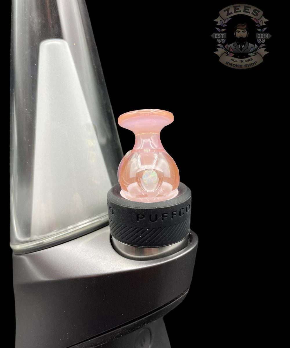 SOUP GLASS: FULLY WORKED ENCASED OPAL PUFFCO PEAK BUBBLE CAP (19-36)