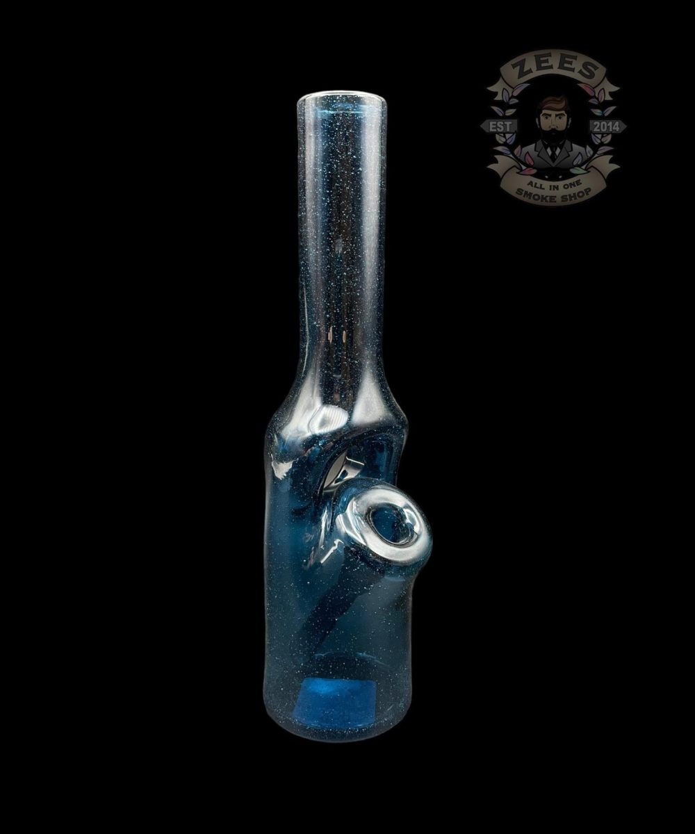 BRO-D GLASS ART: BLUE STARDUST BOTTLE RIG #7