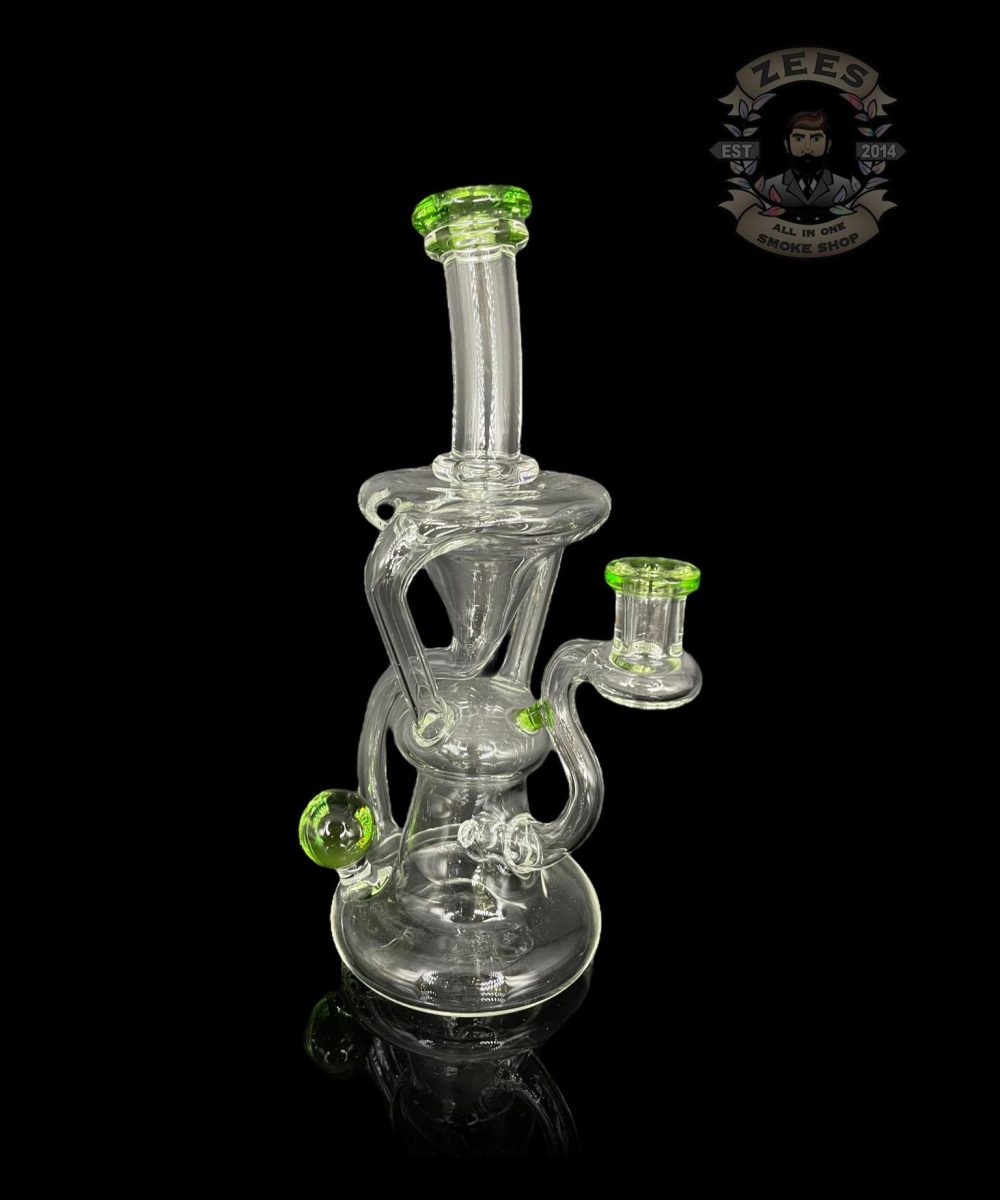 LOGI GLASS ART 2:1 COLOR ACCENT GREEN FLOATER RECYCLER
