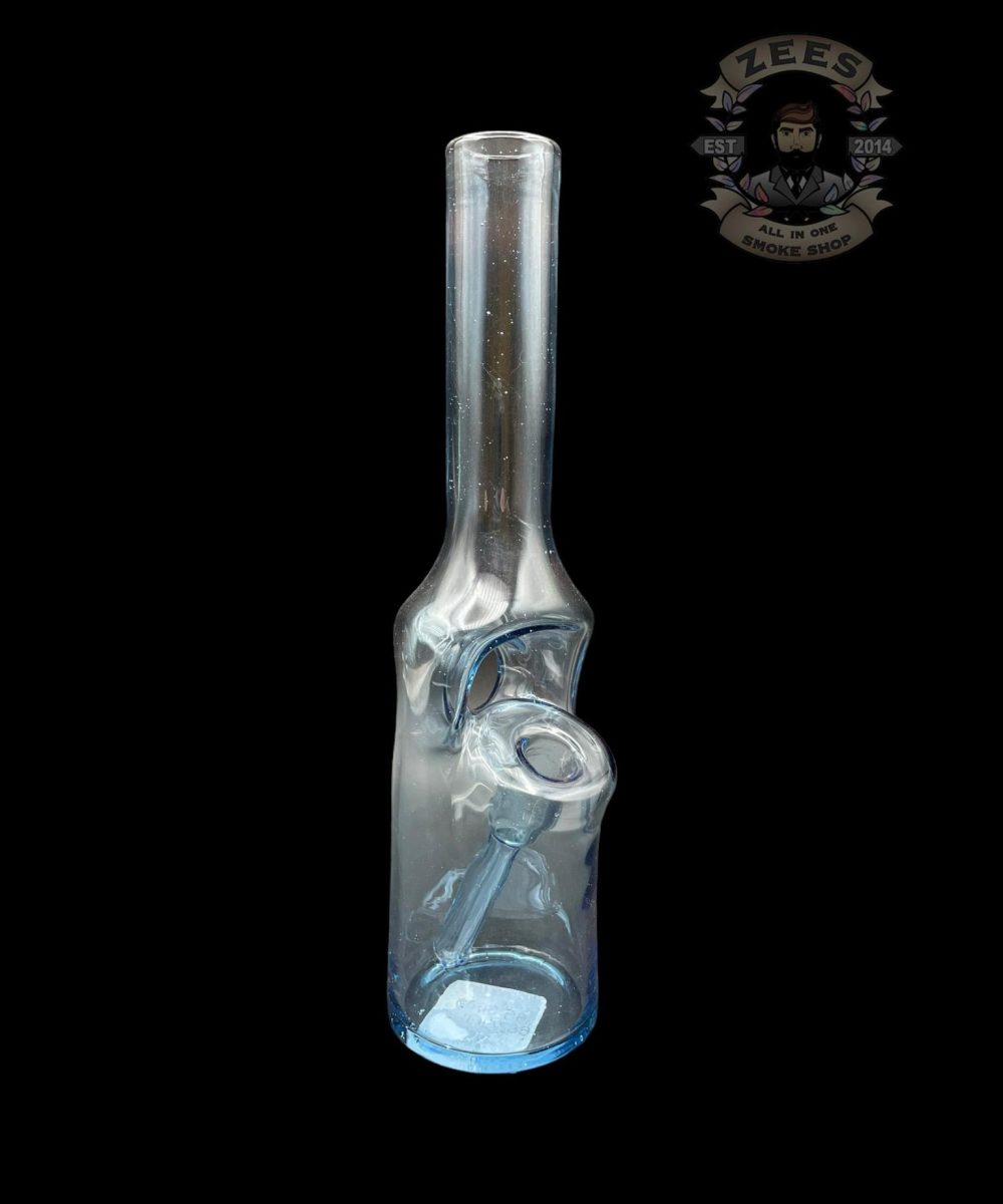 BRO-D GLASS ART: BLUE COBALT BOTTLE RIG #15