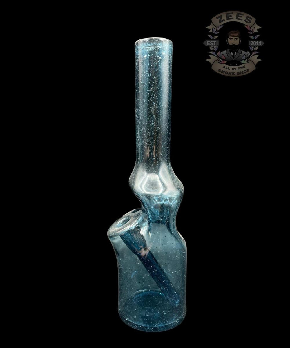 Alternative view of BRO-D GLASS ART: BLUE STARDUST BOTTLE RIG #25