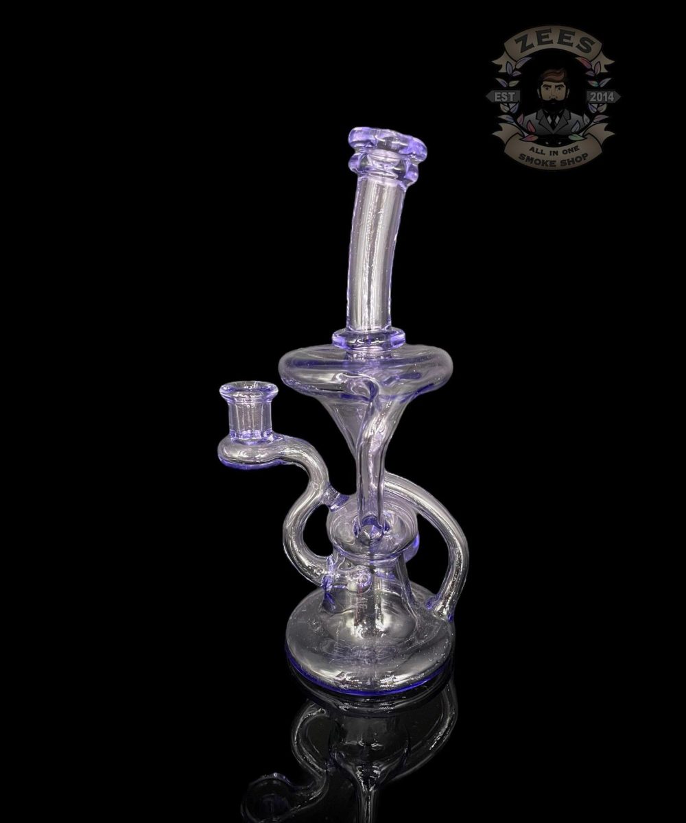 Alternative view of LOGI GLASS ART 2:1 PURPLE LOLLIPOP FLOATER RECYCLER