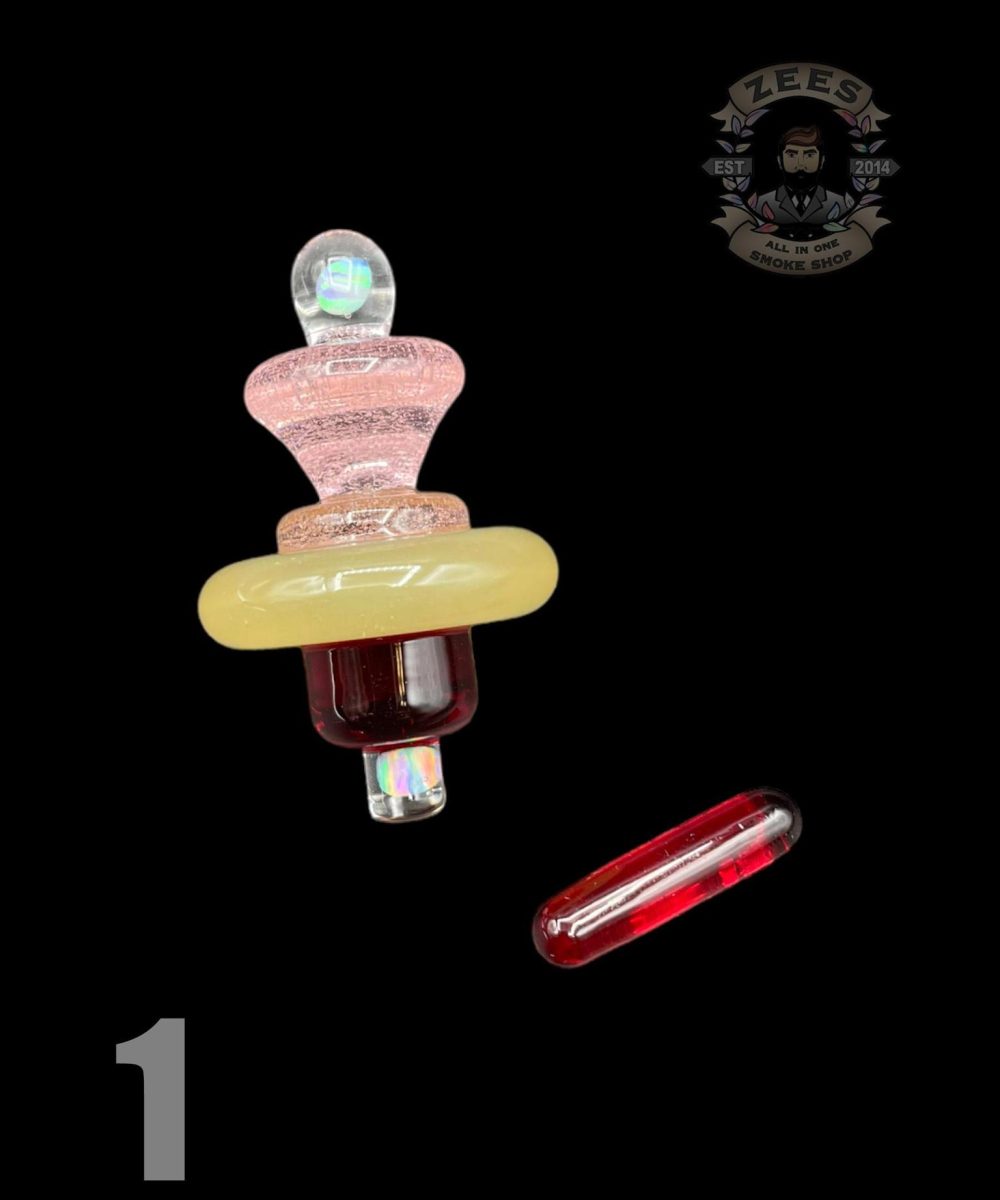 Alternative view of THE MAC SAVAGE: DOUBLE ENCASED OPAL UFO CAP AND PILLAR SET