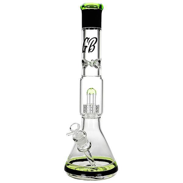 GREEN BEAR GLASS: 14" 65MM MATRIX BEAKER