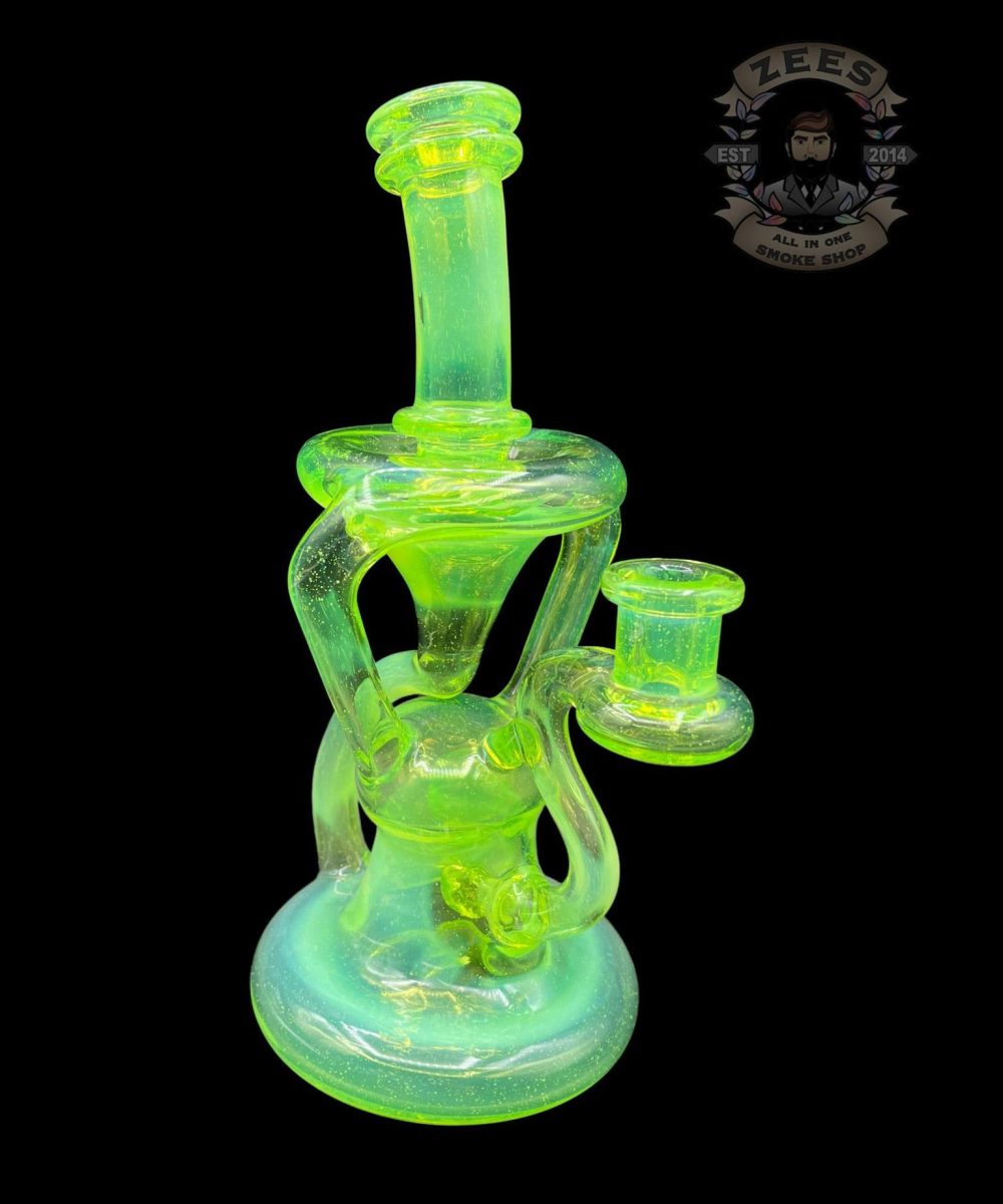 LOGI GLASS ART 2:1 SLYME GREEN FLOATER RECYCLER