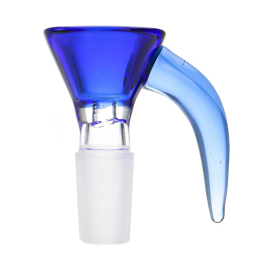 GREEN BEAR GLASS: FULL COLOR LONG HORN FLOWER SLIDE