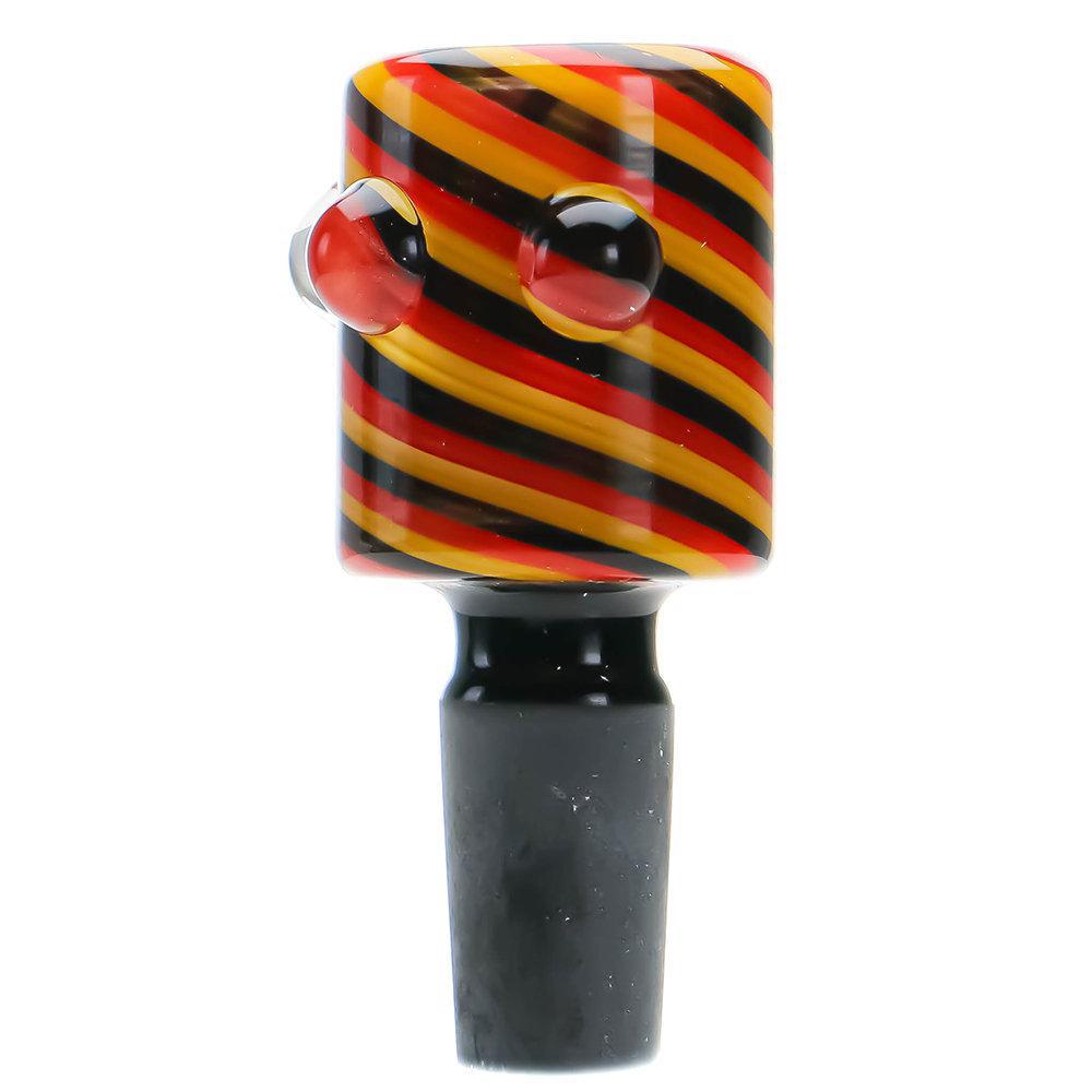 Alternative view of GREEN BEAR GLASS: 14MM SPIRAL FLOWER SLIDE