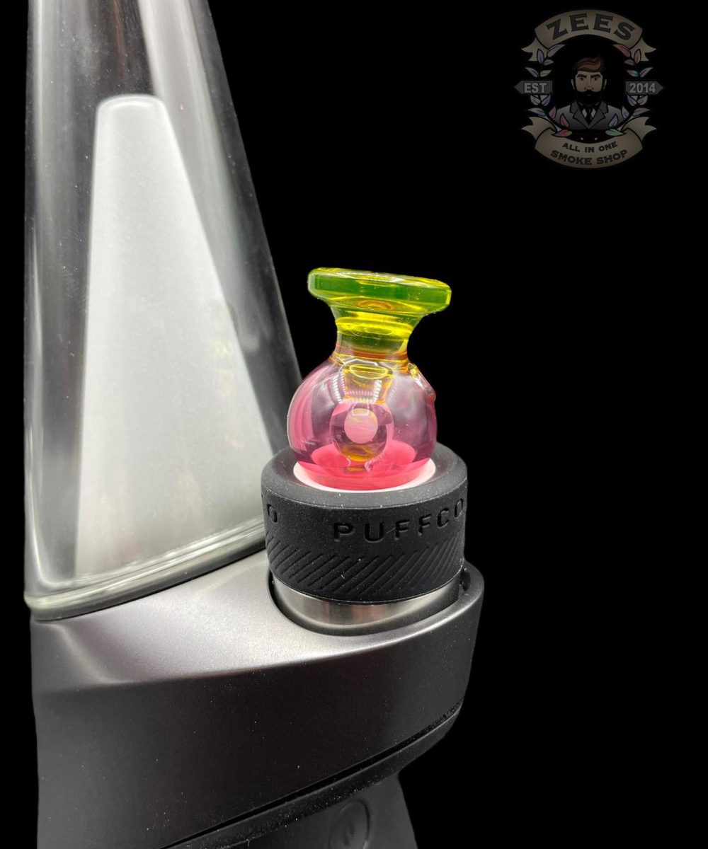 SOUP GLASS: FULLY WORKED ENCASED OPAL PUFFCO PEAK BUBBLE CAP (1-22)