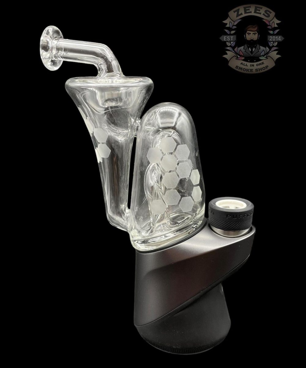 KNUCKLES GLASS: HONEYCOMB RECYCLER PUFFCO PEAK ATTACHMENT