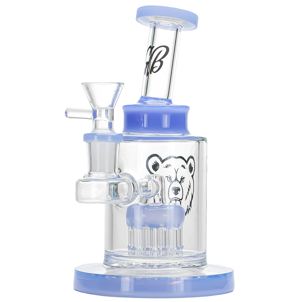 GREEN BEAR GLASS: 6.5" STACKED TREE